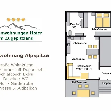 Διαμέρισμα Ferienhaus Hofer - Fewo Alpspitze - #113020 Oberau (Garmisch-Partenkirchen)
